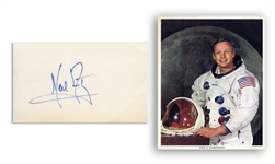Neil Armstrong Signature, With NASA Photo of Armstrong -- With Steve Zarelli COA